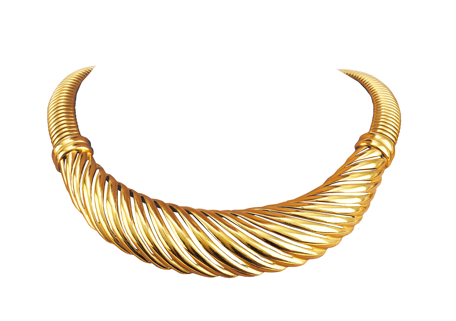 Vintage Givenchy Gold Modernist Necklace | Latest Revival