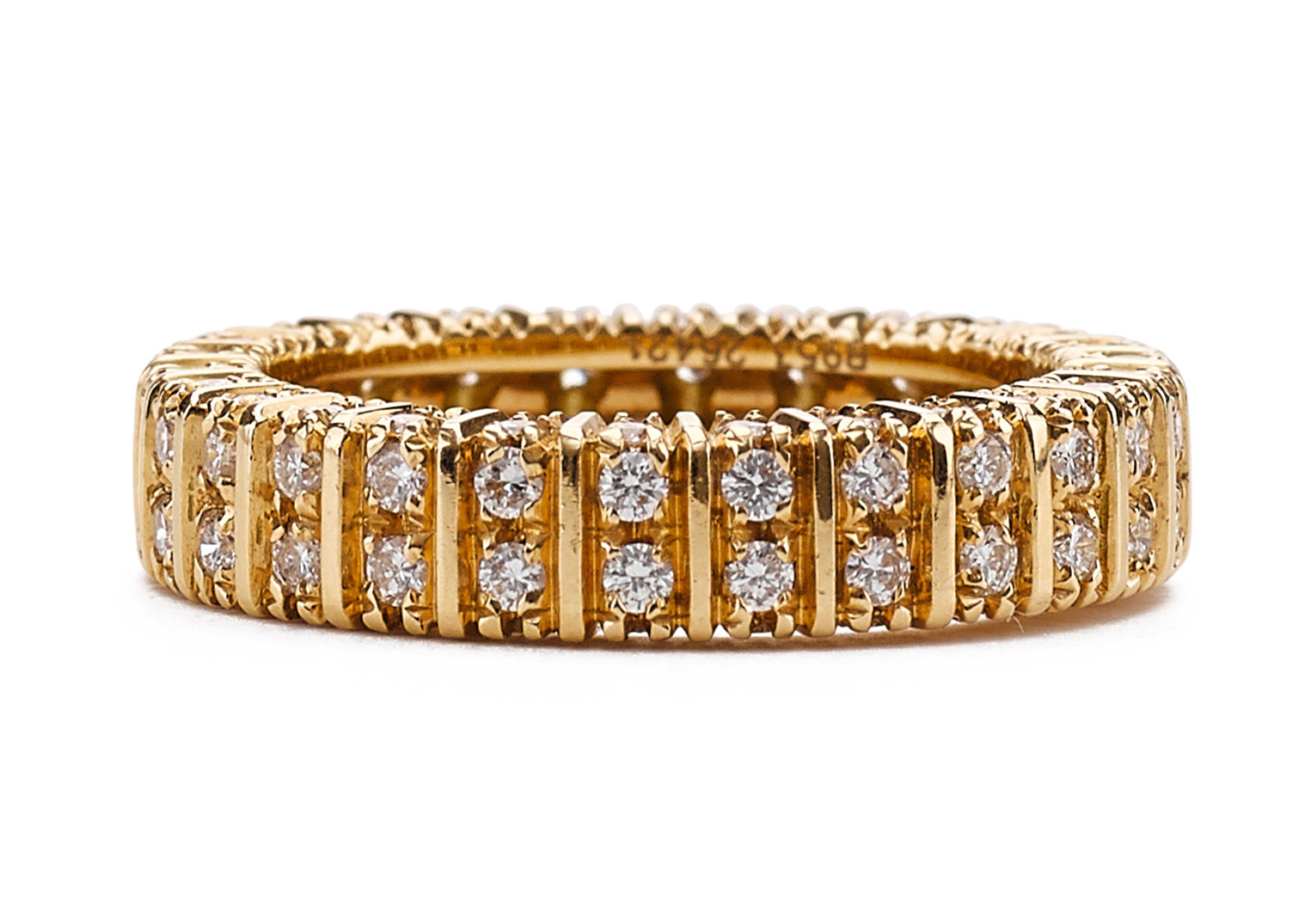 Boucheron 18K Yellow Gold Diamond Band Ring | Latest Revival