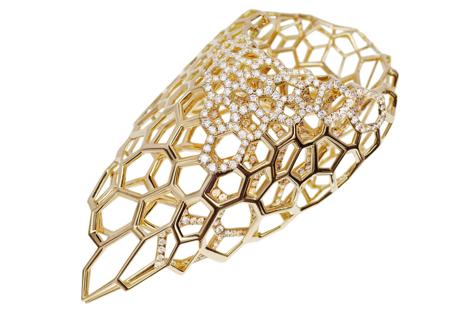 Zaha Hadid for Caspita 18K Yellow Gold and Diamond Skein Ring | Latest ...