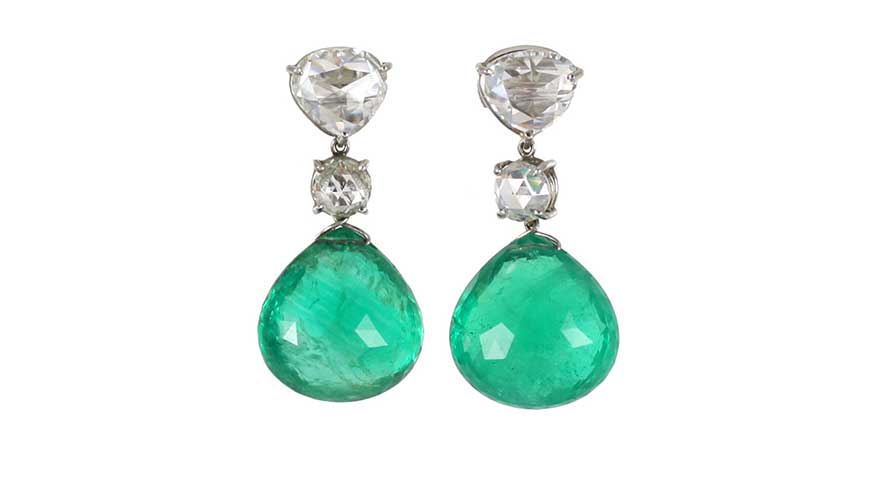 Piranesi Emerald and Diamond Earrings