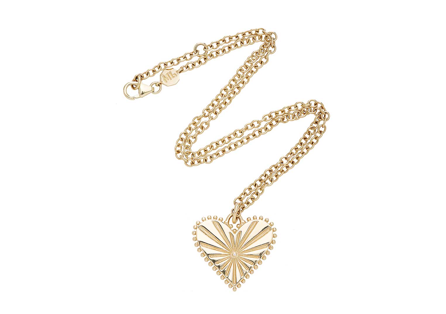 Marlo Laz 14K Pour Toujours Heart Coin Necklace with Diamonds | Latest ...